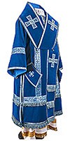Bishop vestments - natural German velvet (blue-silver)