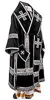 Bishop vestments - natural German velvet (black-silver)