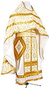 Russian Priest vestments - metallic brocade B (white-gold)