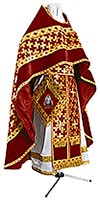 Russian Priest vestments - metallic brocade BG2 (claret-gold)