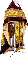Russian Priest vestments - metallic brocade BG2 (yellow-claret-gold)