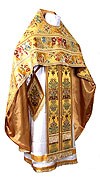 Russian Priest vestments - metallic brocade BG6 (yellow-claret-gold)