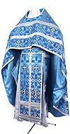 Russian Priest vestments - rayon brocade S2 (blue-silver)