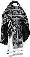 Russian Priest vestments - rayon brocade S2 (black-silver)