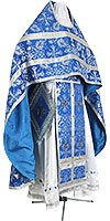 Russian Priest vestments - rayon brocade S3 (blue-silver)