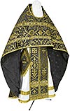 Russian Priest vestments - rayon brocade S4 (black-gold)