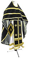Russian Priest vestments - natural German velvet (black-gold)