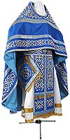 Embroidered Russian Priest vestments - Wattled (blue-gold)