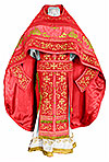 Embroidered Russian Priest vestments - Iris (red-gold)