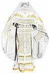 Embroidered Russian Priest vestments - Iris (white-gold)