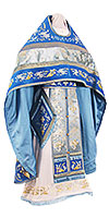 Embroidered Russian Priest vestments - Chrysanthemum (blue-gold)