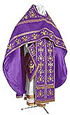 Embroidered Russian Priest vestments - Byzantine Eagle (violet-gold)