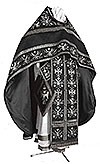 Embroidered Russian Priest vestments - Byzantine Eagle (black-silver)