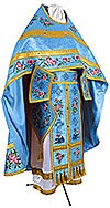Embroidered Russian Priest vestments - Eden Birds (blue-gold)