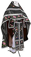 Embroidered Russian Priest vestments - Eden Birds (black-silver)