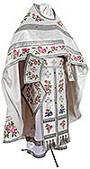 Embroidered Russian Priest vestments - Eden Birds (white-silver)