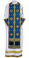 Epitrakhilion set - metallic brocade B (blue-gold)