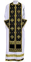 Epitrakhilion set - metallic brocade B (black-gold)