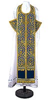 Epitrakhilion set - metallic brocade BG1 (blue-gold)