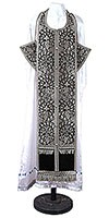 Epitrakhilion set - metallic brocade BG1 (black-silver)