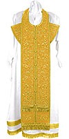 Embroidered Epitrakhilion set - Wattled (yellow-gold)
