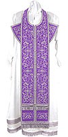 Embroidered Epitrakhilion set - Iris (violet-silver)