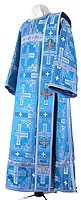 Deacon vestments - rayon brocade S3 (blue-silver)