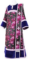 Deacon vestments - rayon Chinese brocade (violet-silver)