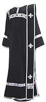 Deacon vestments - natural German velvet (black-silver)