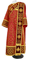 Embroidered Deacon vestments - Wattled (claret-gold) 