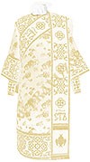 Embroidered Deacon vestments - Wattled (white-gold)
