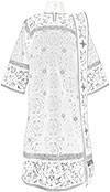 Embroidered Deacon vestments - Iris (white-silver)