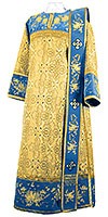 Embroidered Deacon vestments - Chrysanthemum (blue-gold)