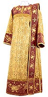 Embroidered Deacon vestments - Chrysanthemum (claret-gold)