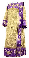 Embroidered Deacon vestments - Chrysanthemum (violet-gold)