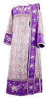Embroidered Deacon vestments - Chrysanthemum (violet-silver)