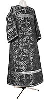 Altar server stikharion - rayon brocade S4 (black-silver)