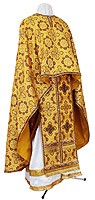 Greek Priest vestment -  metallic brocade B (yellow-claret-gold)