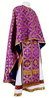 Greek Priest vestment -  metallic brocade B (violet-gold)