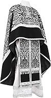 Greek Priest vestment -  metallic brocade BG1 (black-silver)