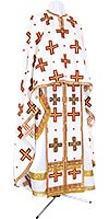 Greek Priest vestment -  metallic brocade BG1 (white-gold)