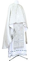 Greek Priest vestment -  metallic brocade BG1 (white-silver)
