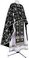Greek Priest vestment -  metallic brocade BG2 (black-silver)