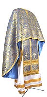 Greek Priest vestment -  metallic brocade BG3 (blue-gold)