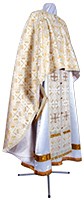 Greek Priest vestment -  metallic brocade BG3 (white-gold)