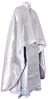 Greek Priest vestment -  metallic brocade BG3 (white-silver)