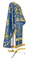 Greek Priest vestment -  metallic brocade BG5 (blue-gold)