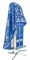 Greek Priest vestment -  metallic brocade BG6 (blue-silver)