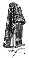 Greek Priest vestment -  metallic brocade BG6 (black-silver)