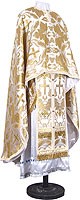 Greek Priest vestment -  metallic brocade BG4 (white-gold)